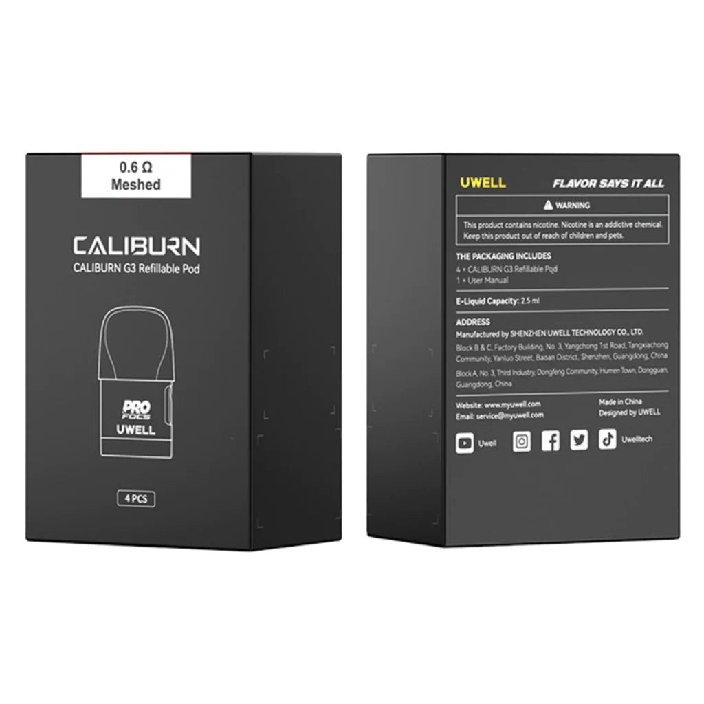 Uwell Caliburn G3 Cartridge (4 pcs per pack)