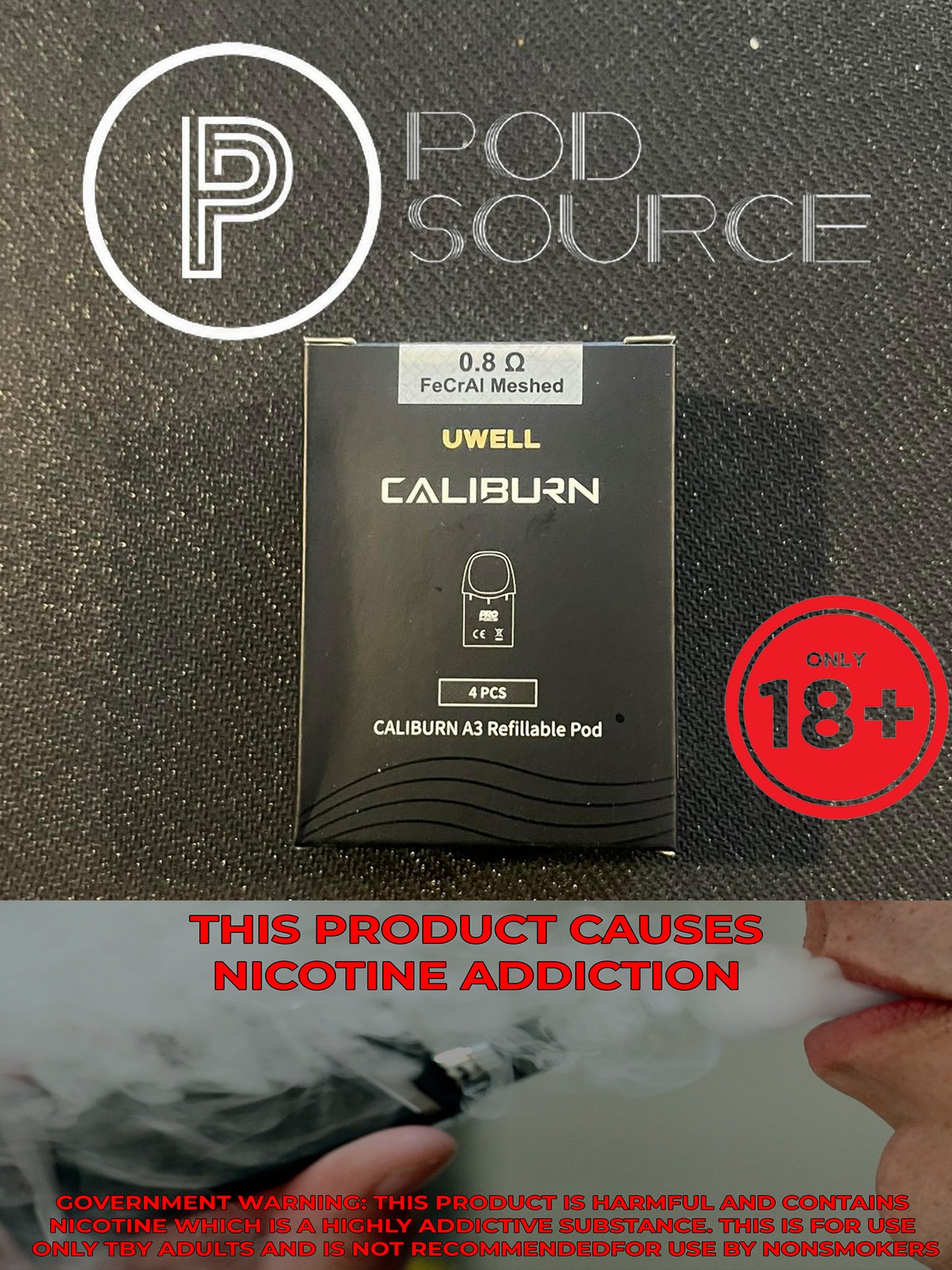 Uwell Caliburn A3 Cartridge 4 pcs per pack