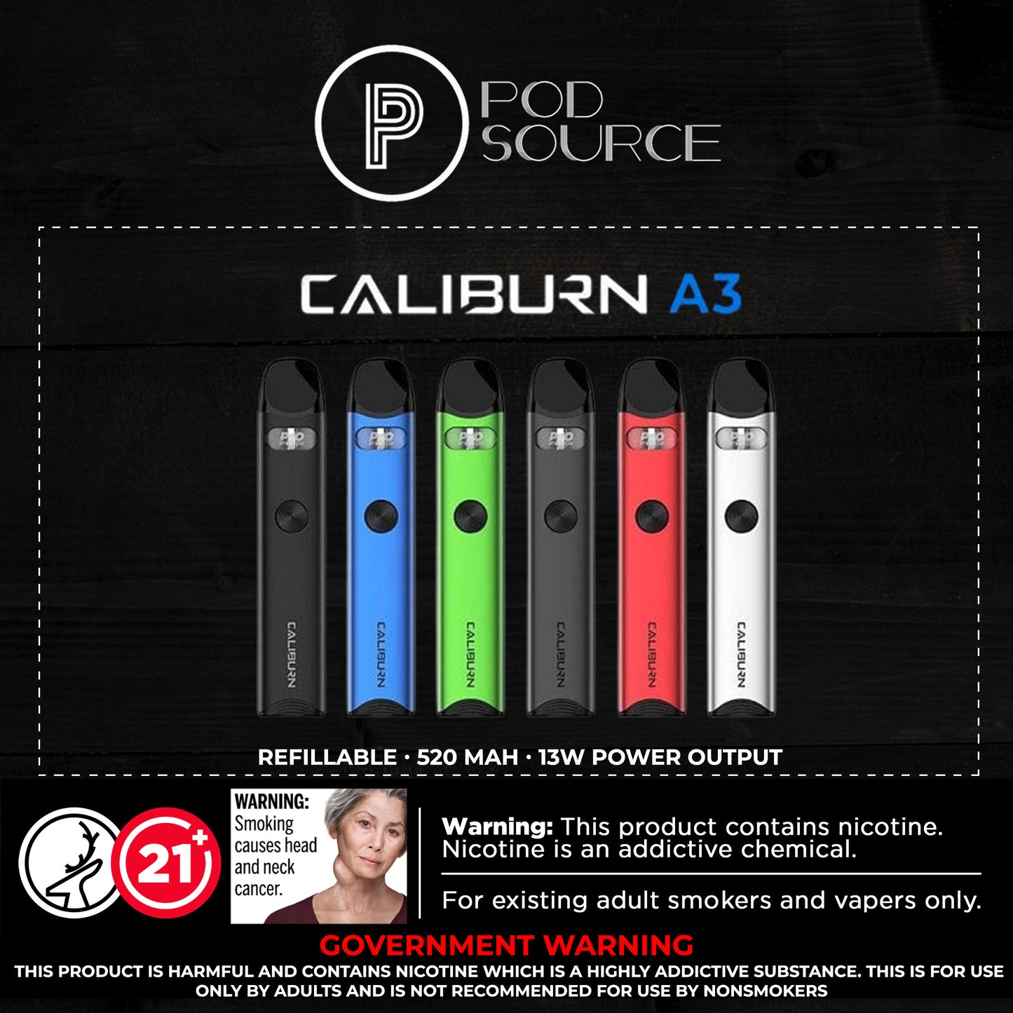 Uwell Caliburn A3 Pod System 520 mAh