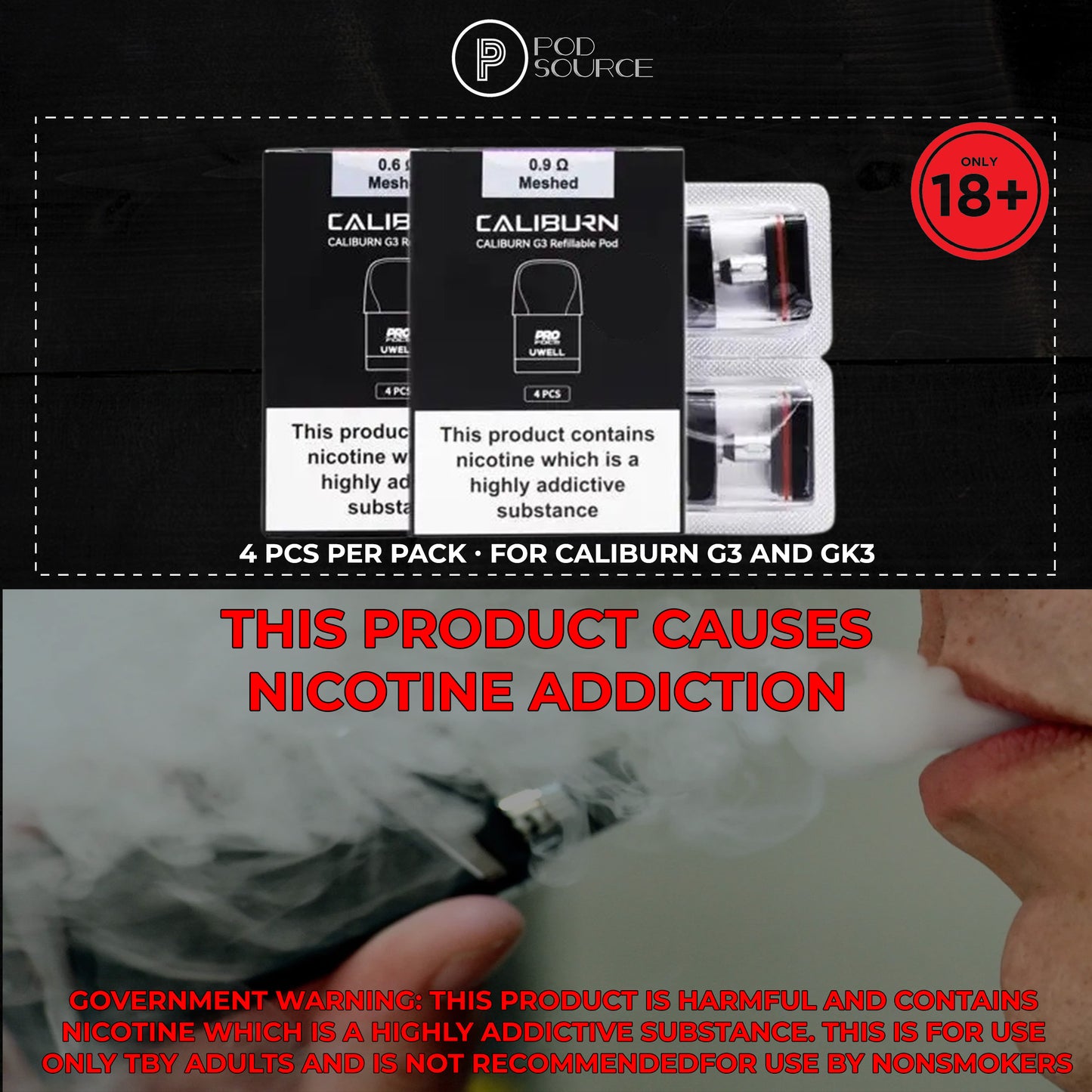 Uwell Caliburn G3 Cartridge (4 pcs per pack)
