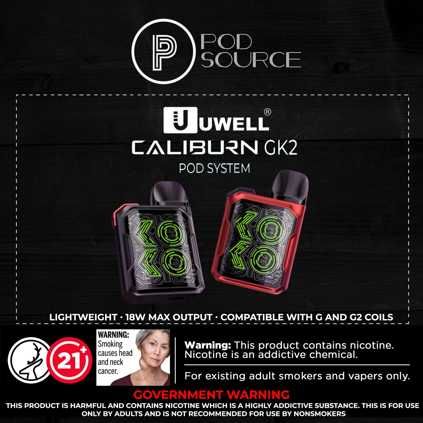 Uwell Caliburn GK2 690 mah Pod System
