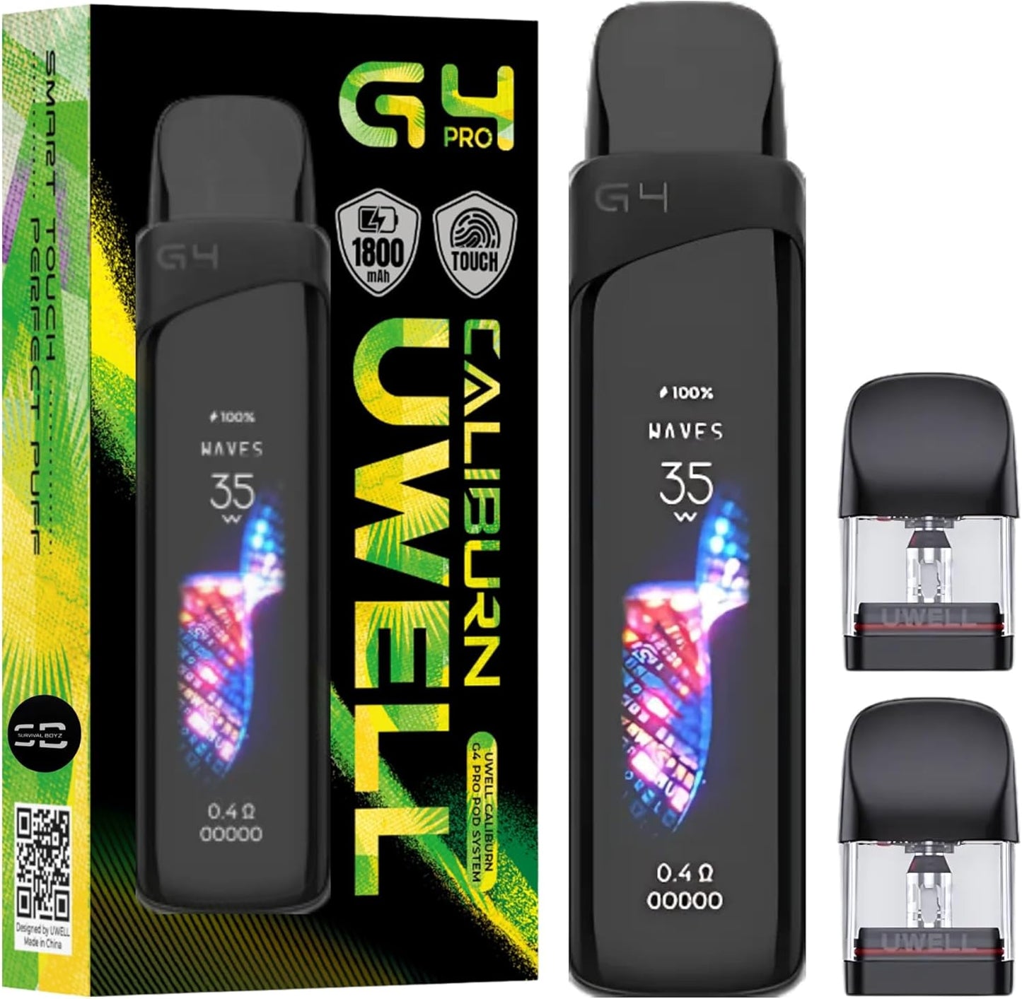 Uwell Caliburn G4 Pro Touchscreen Pod System 2,000mAh
