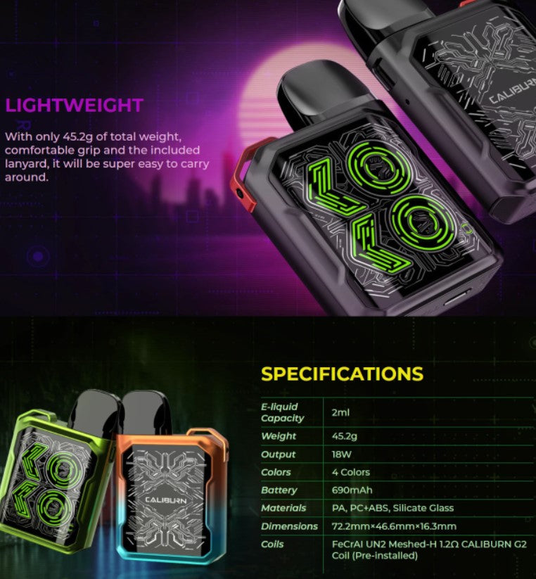 Uwell Caliburn GK2 690 mah Pod System