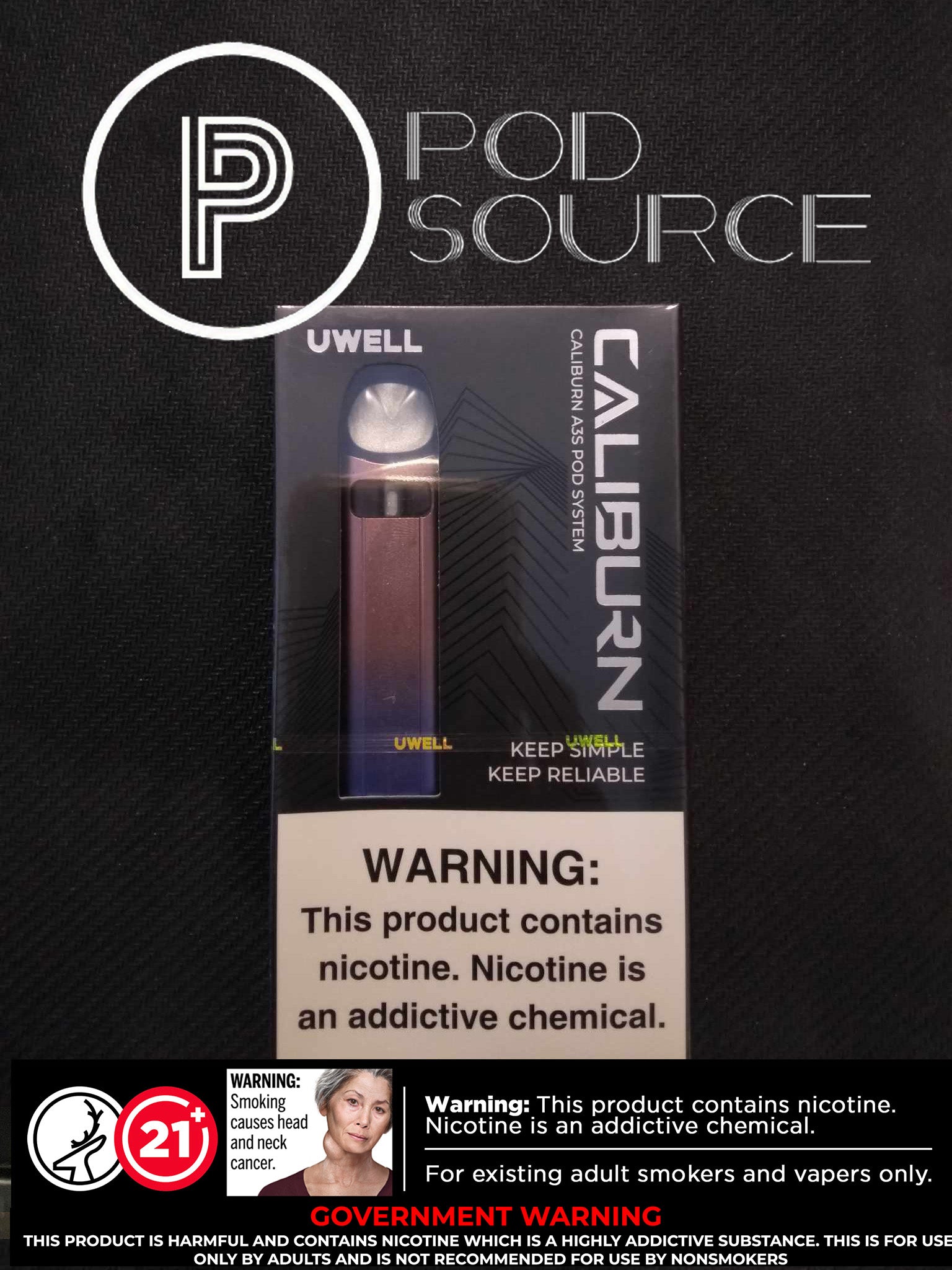 oxva xlim sq pro2 Uwell Caliburn A3S Replacement Pods (4 Pack) – 2ml Side Fill – £9.99 main image 1