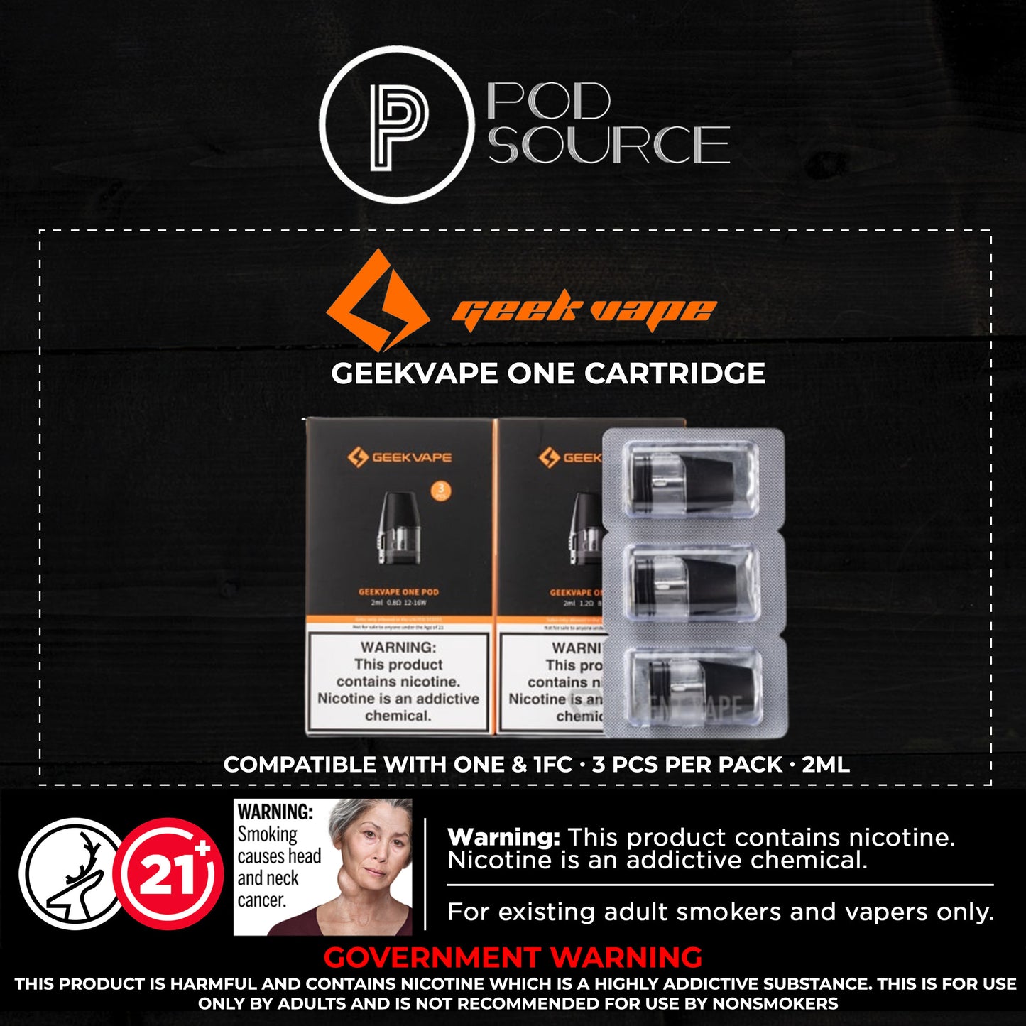 Geekvape One Cartridge (3 Pcs per Pack)