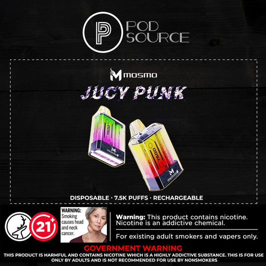 Mosmo Jucy Punk Diposable 7,500 Puffs With Lanyard