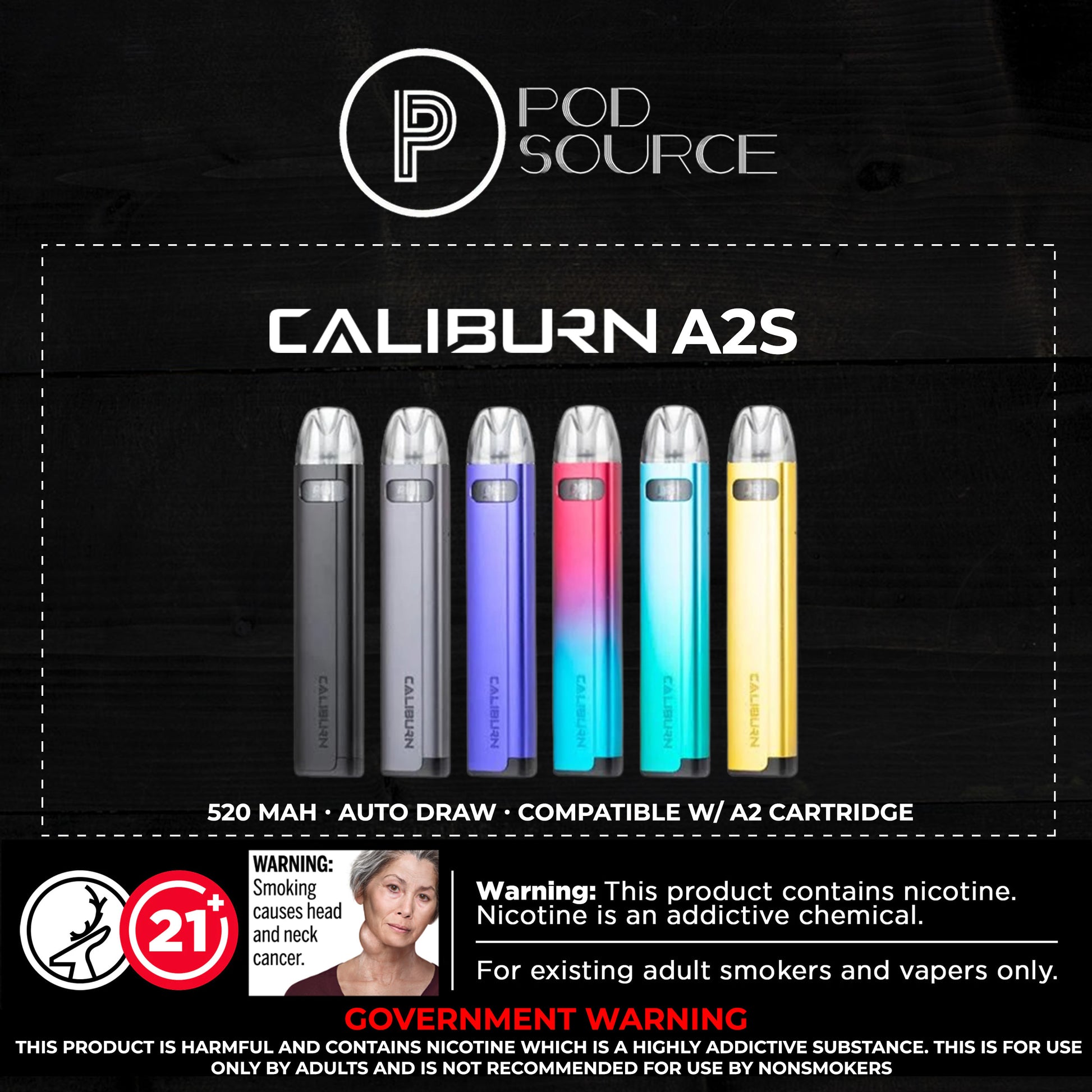 Uwell Caliburn A2s 520 mAh podsourcephilippines Uwell Caliburn A2s 520 mAh podsourcephilippines