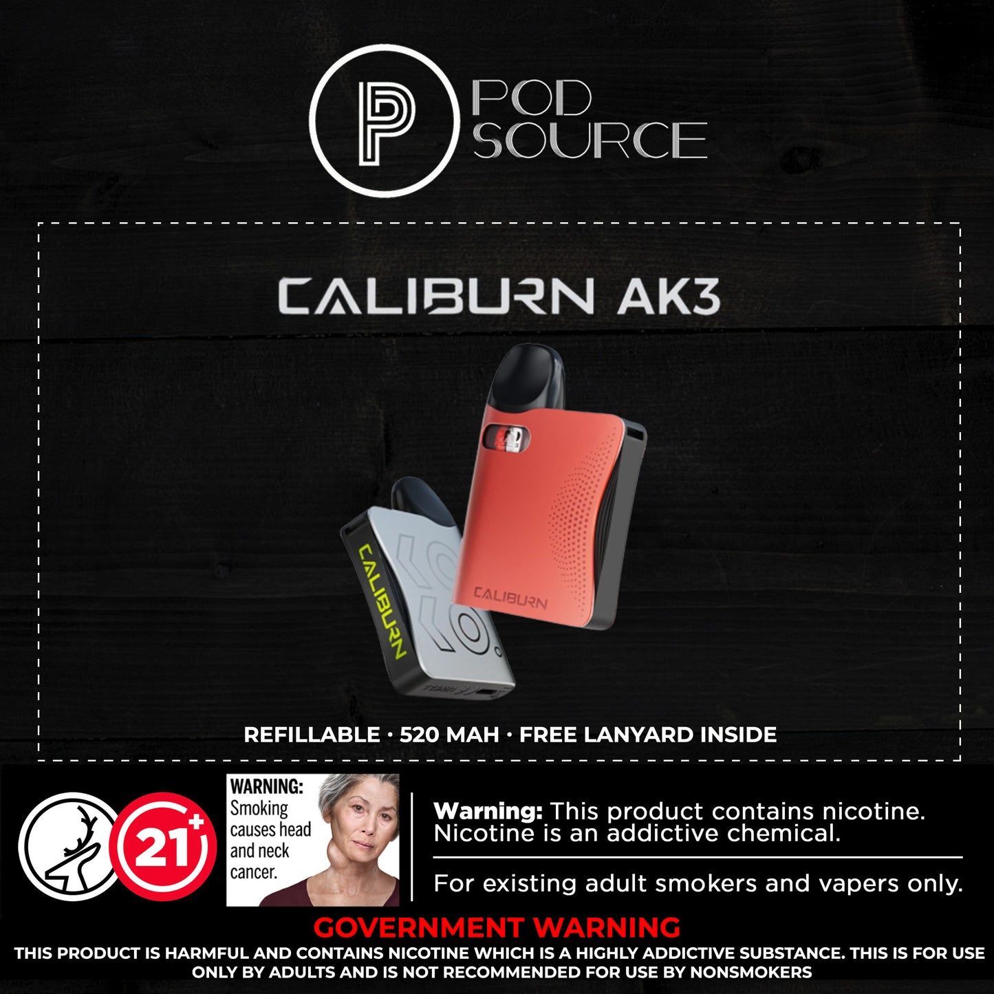 Uwell Caliburn AK3 520 mAh Pod System