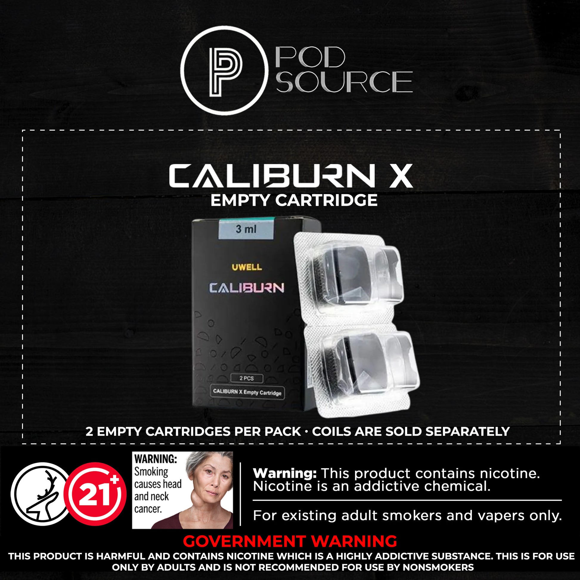 Uwell Caliburn X Empty Cartridge (2 pcs per pack) podsourcephilippines Uwell Caliburn X Empty Cartridge (2 pcs per pack) podsourcephilippines