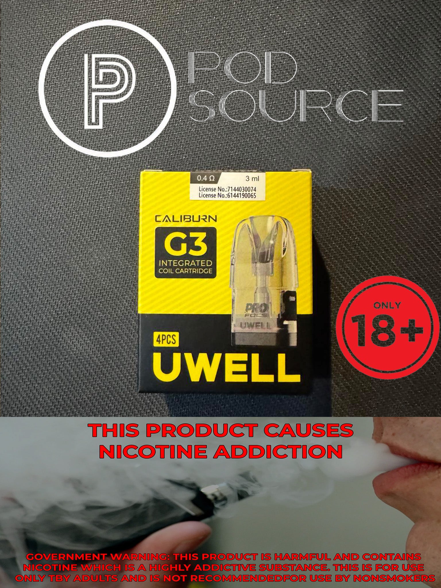 Uwell Caliburn G3 Cartridge / Uwell GPP Cartridge (4 pcs per pack) podsourcephilippines Uwell Caliburn G3 Cartridge / Uwell GPP Cartridge (4 pcs per pack) podsourcephilippines