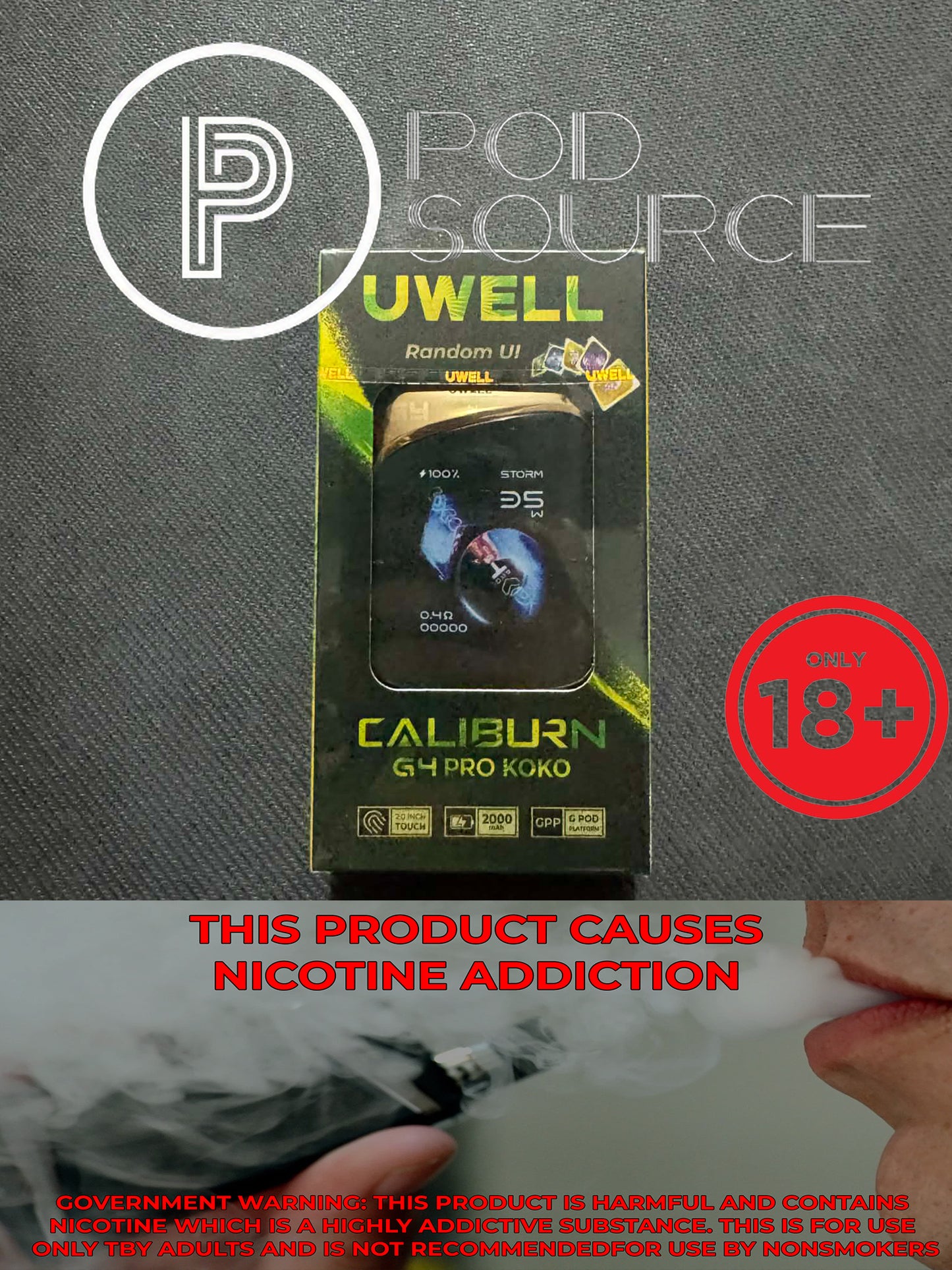 Uwell Caliburn G4 Pro Koko 35W 2,000 mAh Touchscreen Pod System