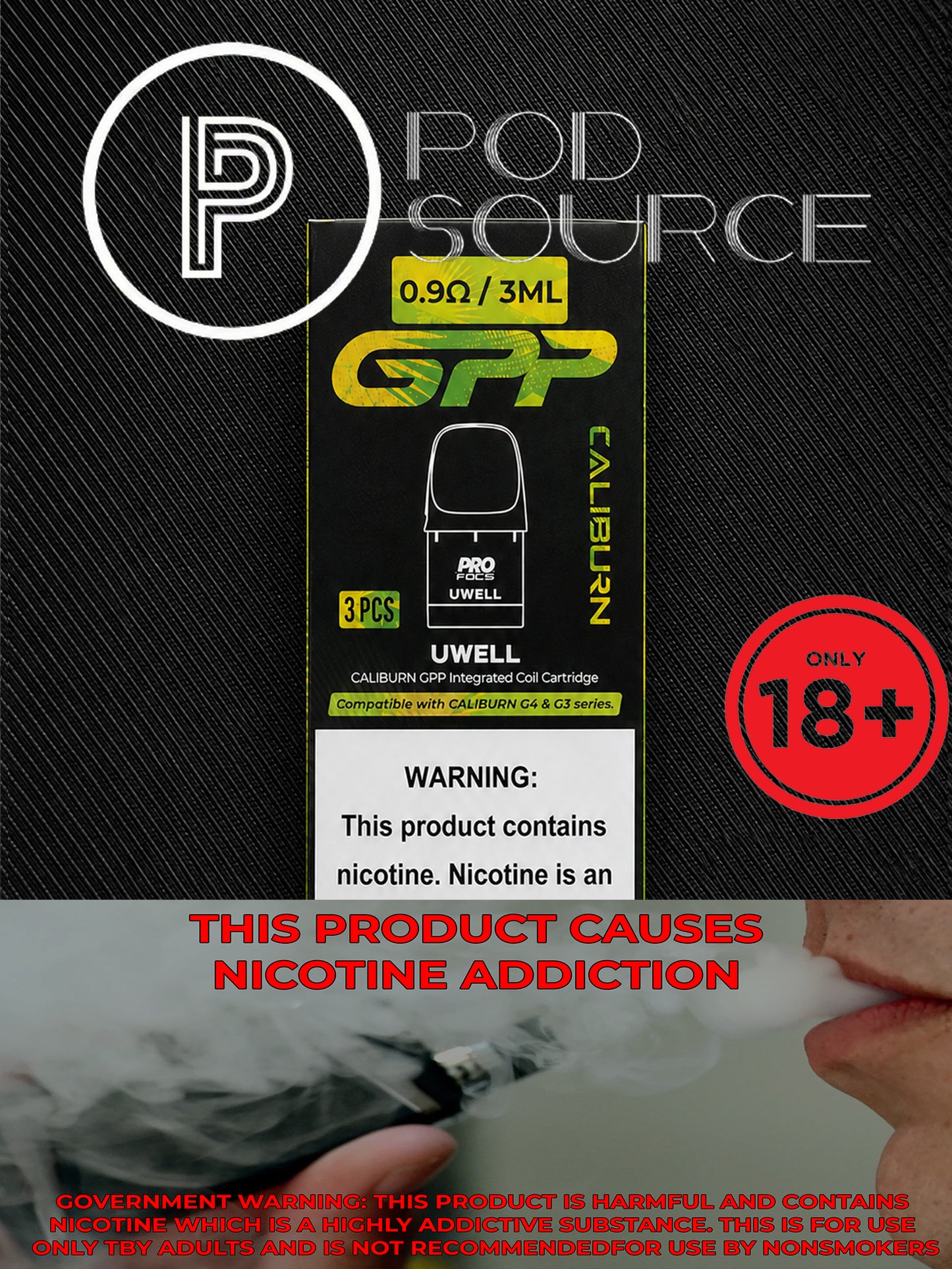 Uwell Caliburn GPP Cartridge 3ML (3 pcs per pack)