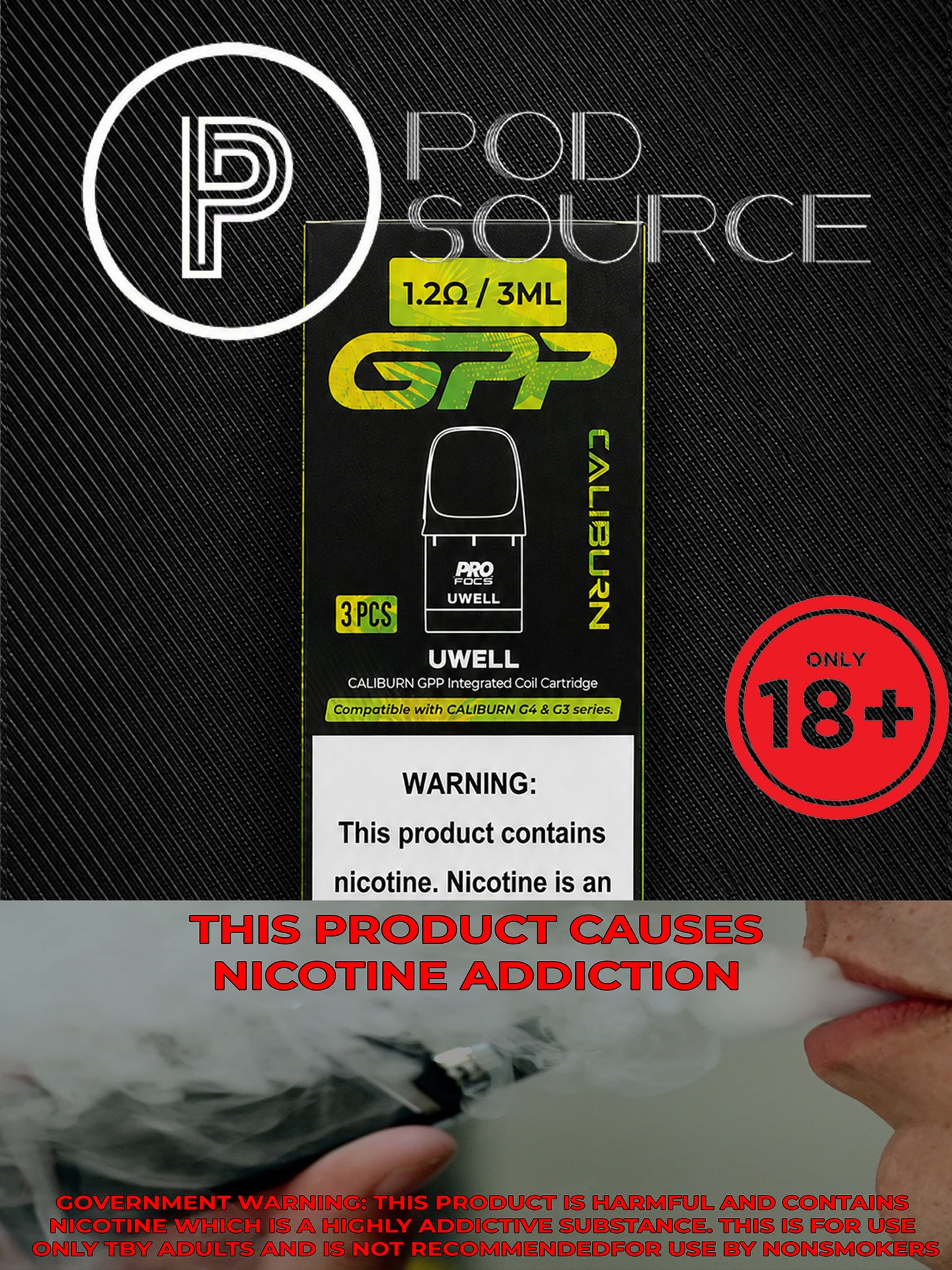 Uwell Caliburn GPP Cartridge 3ML (3 pcs per pack)