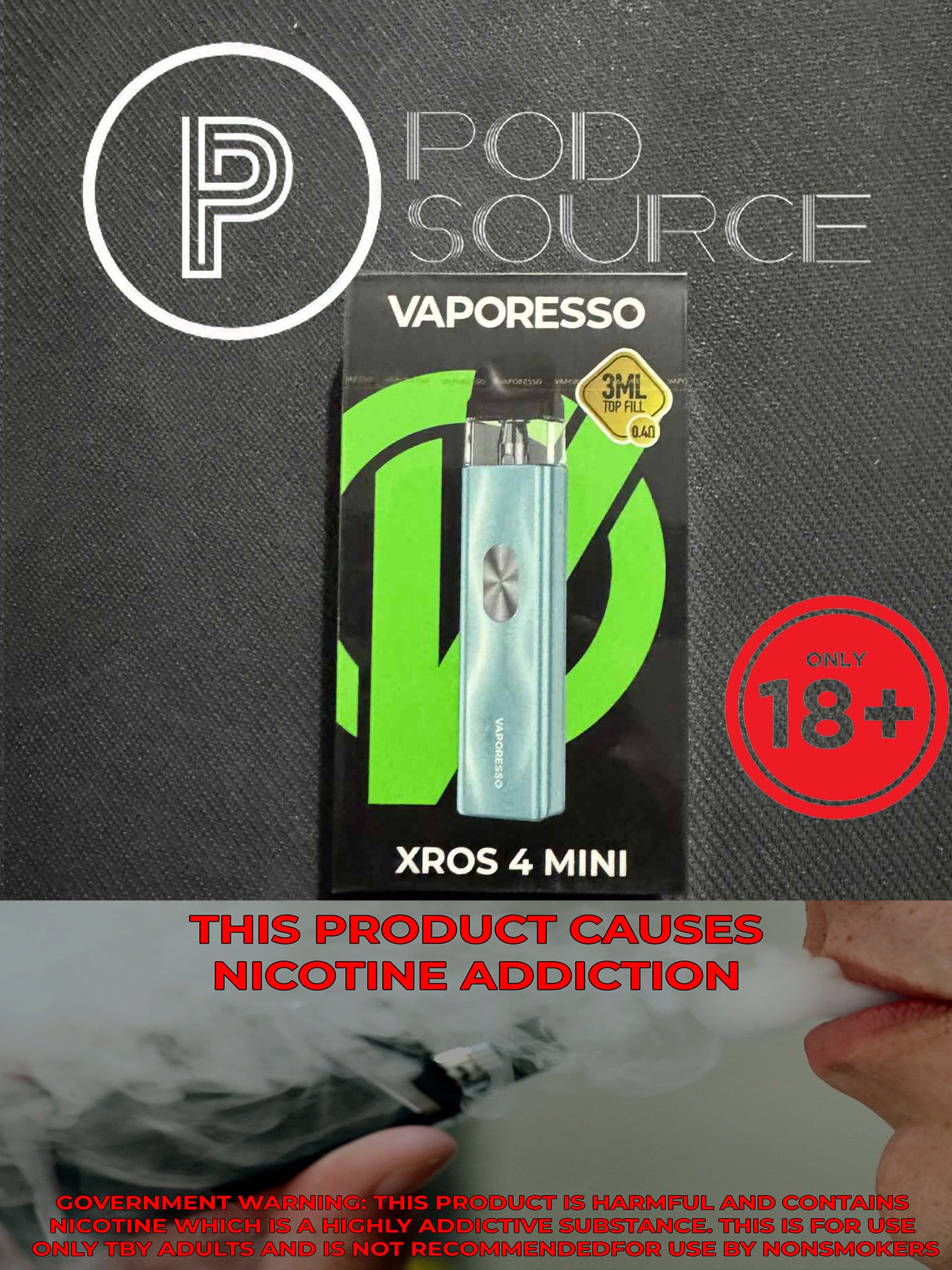 vaporesso xros 4 pod vape kit VAPORESSO XROS 4 Nano Vape Pod Kit - Nicotine Vape main image 1