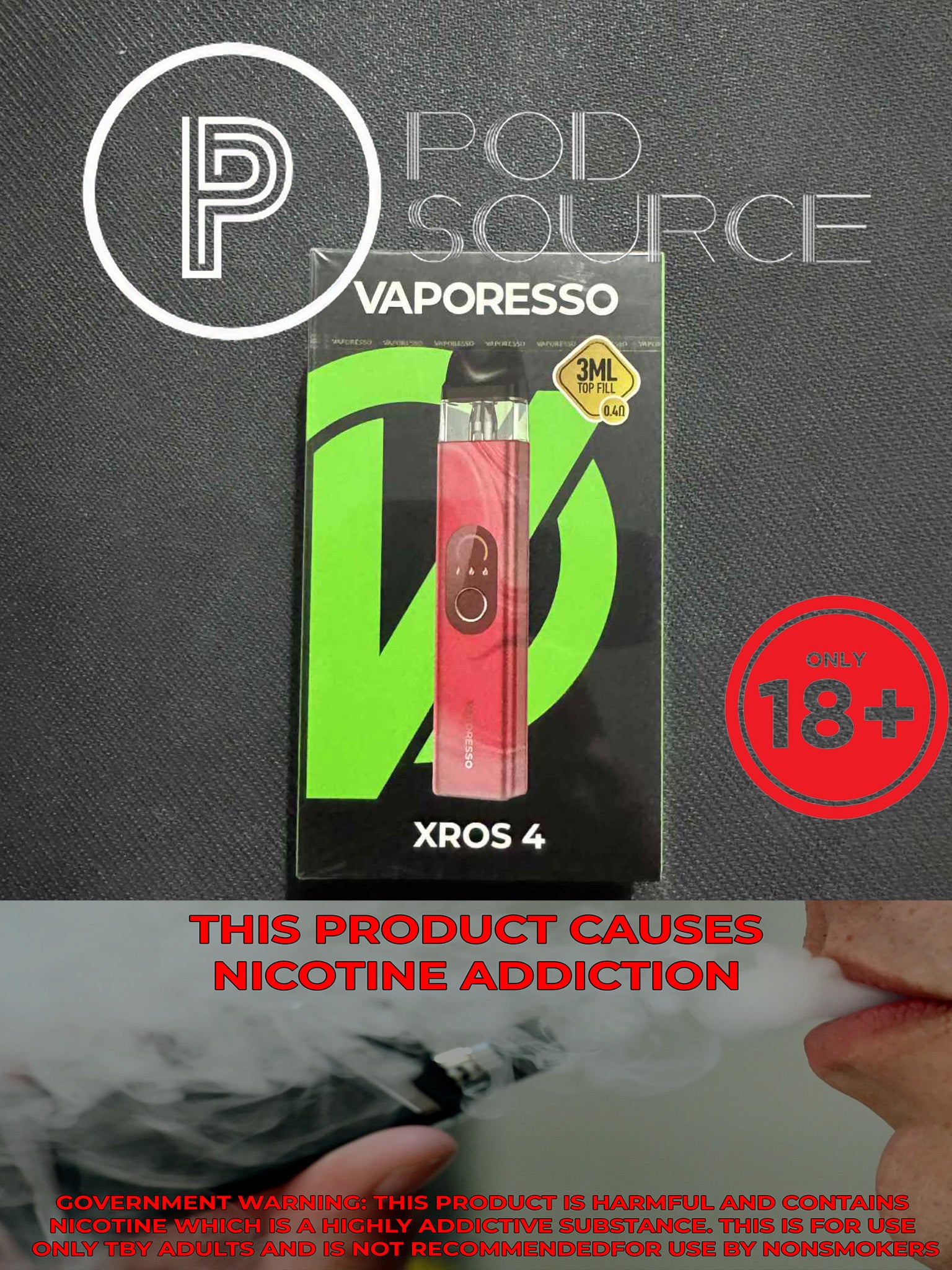 Vaporesso Xros 4 Kit 1,000mAh podsourcephilippines Vaporesso Xros 4 Kit 1,000mAh podsourcephilippines