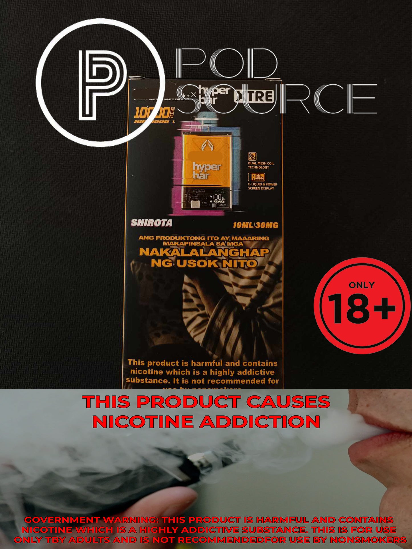 Flava Hyperbar XTRE 10,000 Puffs Disposable Pod