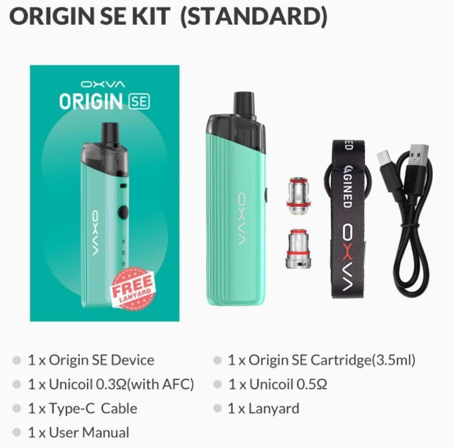 Oxva Origin SE 1,400mah with FREE LANYARD INSIDE