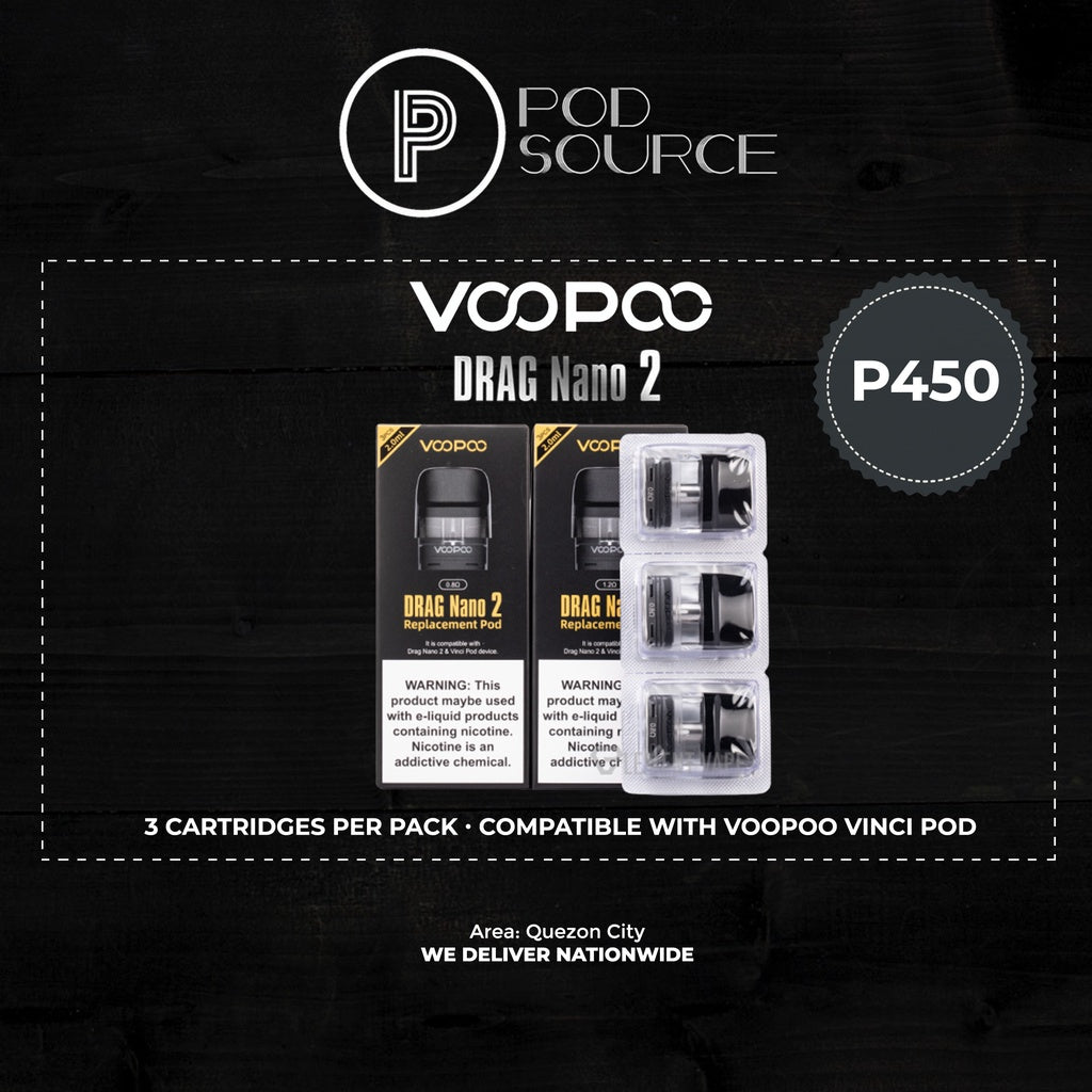 Voopoo Drag Nano 2 Cartridge 3 Refillable Cartridges per Pack