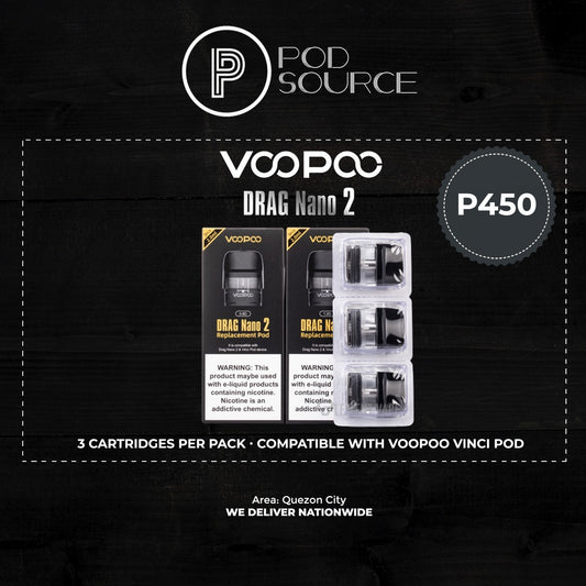 Voopoo Drag Nano 2 Cartridge 3 Refillable Cartridges per Pack