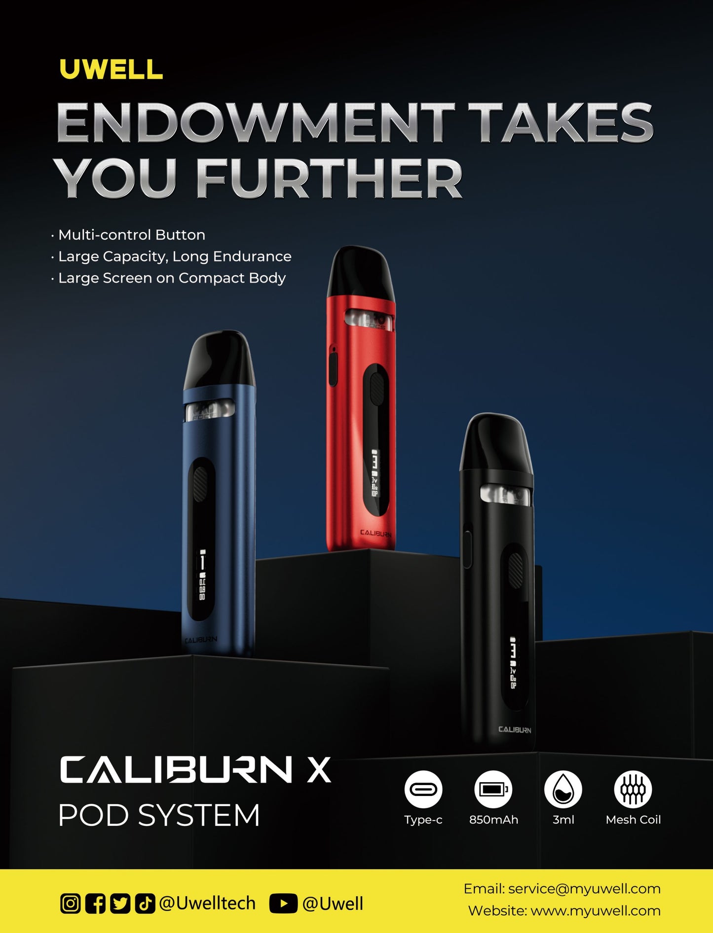 Uwell Caliburn X 850 mAh Pod System