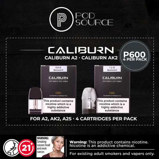 Caliburn A2 / Caliburn Koko AK2 Replacement Cartridge (4 Cartridges per Pack)