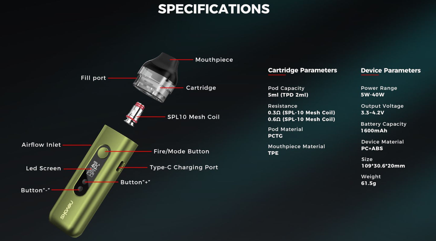 Nevoks Feelin X Pod Kit 1,600 mAh