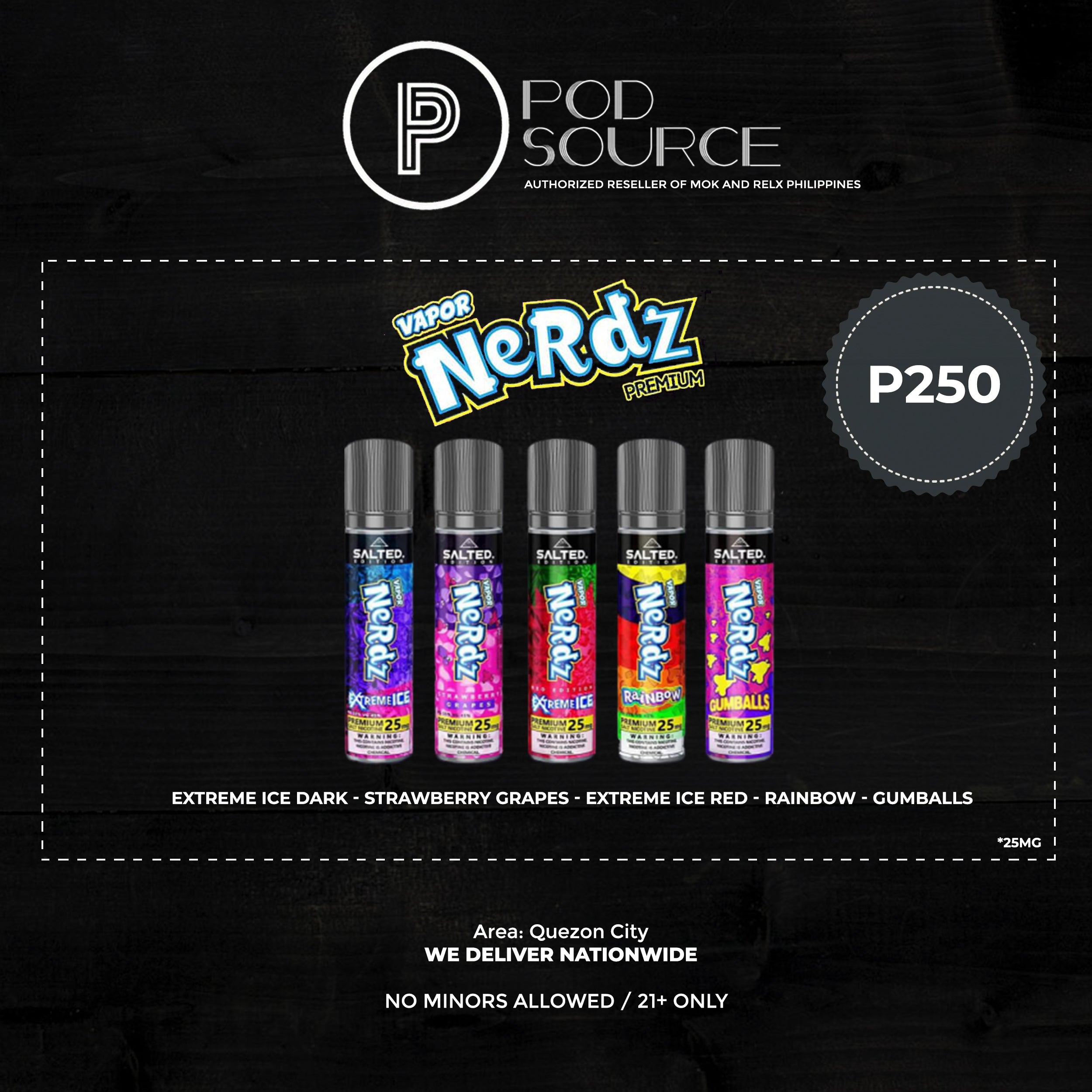 Nerdz Rool Salted Edition Vapor Nerdz 30ml – podsourcephilippines